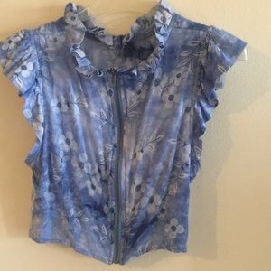 Etiquette -Sweet Blue Crop Top